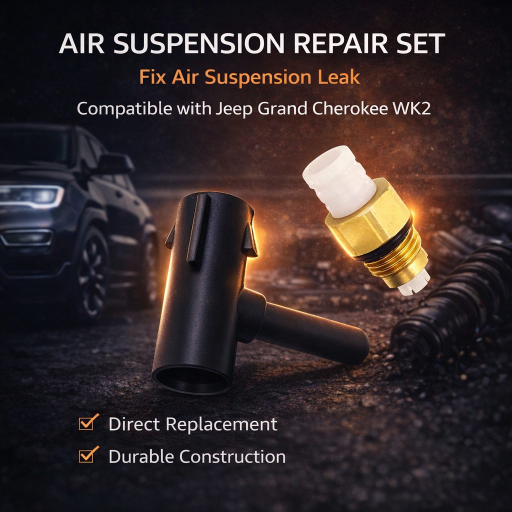 Air Suspension Elbow Repair Kit 68084809AA 68084809AB Compatible with Jeep Grand Cherokee WK2 – Brass Air Suspension Fitting Set