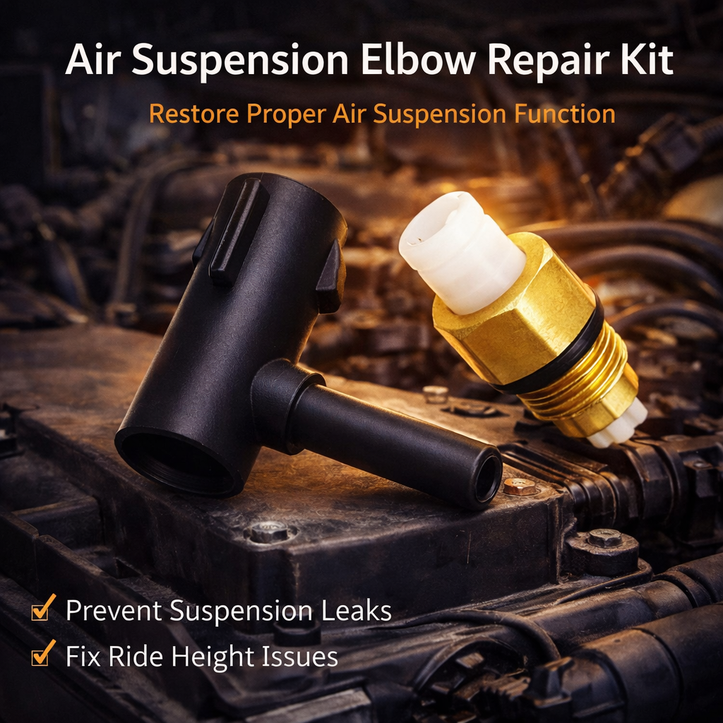 Air Suspension Elbow Repair Kit 68084809AA 68084809AB Compatible with Jeep Grand Cherokee WK2 – Brass Air Suspension Fitting Set